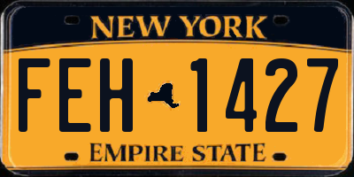 NY license plate FEH1427