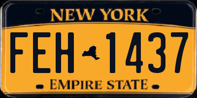 NY license plate FEH1437