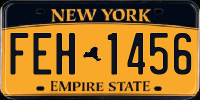 NY license plate FEH1456