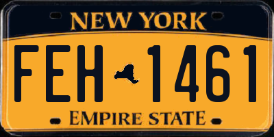 NY license plate FEH1461