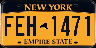 NY license plate FEH1471