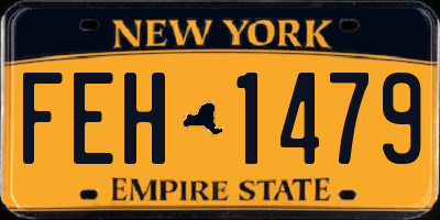 NY license plate FEH1479