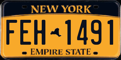 NY license plate FEH1491