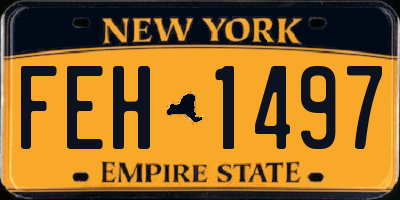 NY license plate FEH1497