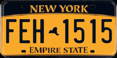 NY license plate FEH1515