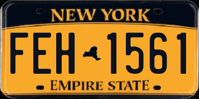 NY license plate FEH1561