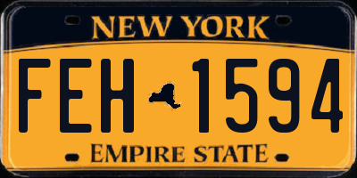 NY license plate FEH1594