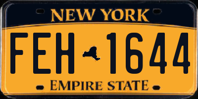 NY license plate FEH1644