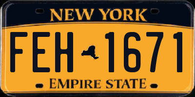 NY license plate FEH1671