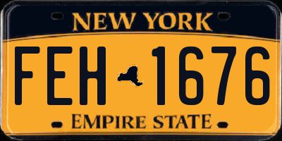 NY license plate FEH1676