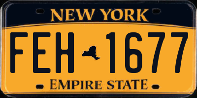 NY license plate FEH1677
