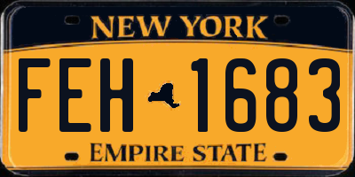 NY license plate FEH1683