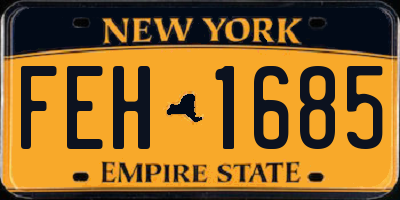 NY license plate FEH1685