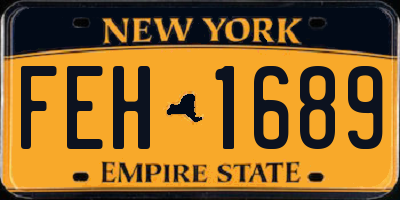 NY license plate FEH1689
