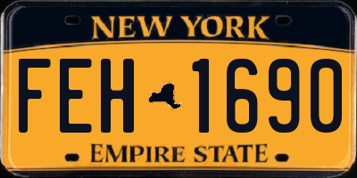 NY license plate FEH1690