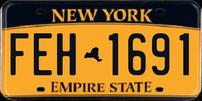 NY license plate FEH1691