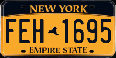 NY license plate FEH1695
