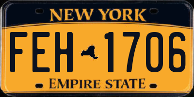 NY license plate FEH1706