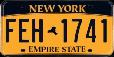 NY license plate FEH1741