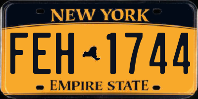 NY license plate FEH1744