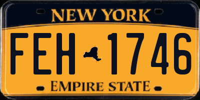 NY license plate FEH1746