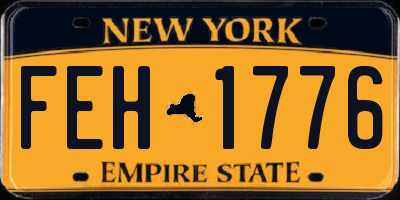 NY license plate FEH1776