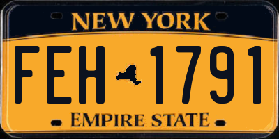 NY license plate FEH1791