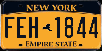 NY license plate FEH1844