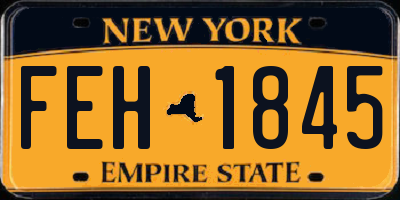 NY license plate FEH1845