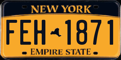 NY license plate FEH1871
