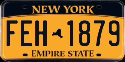 NY license plate FEH1879