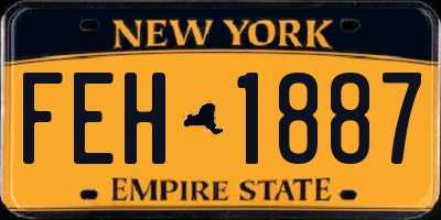 NY license plate FEH1887