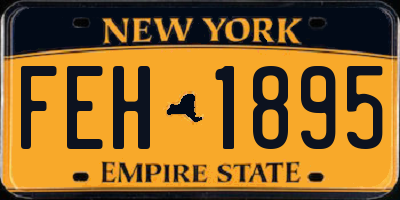 NY license plate FEH1895