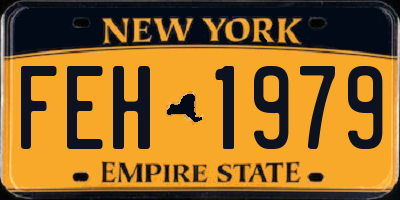 NY license plate FEH1979