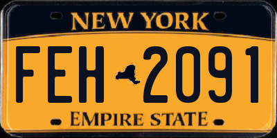 NY license plate FEH2091