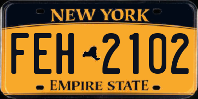 NY license plate FEH2102