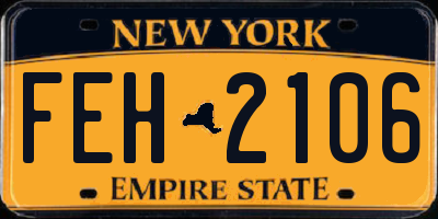 NY license plate FEH2106