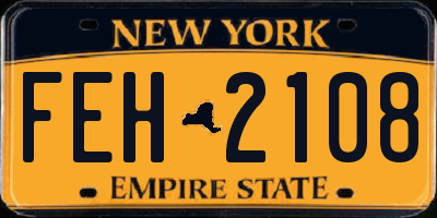 NY license plate FEH2108