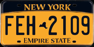 NY license plate FEH2109