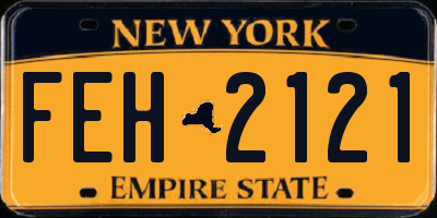 NY license plate FEH2121