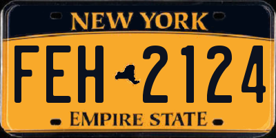 NY license plate FEH2124