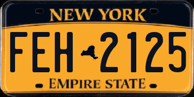 NY license plate FEH2125