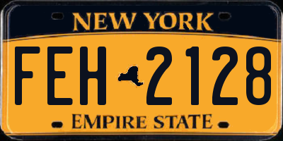 NY license plate FEH2128