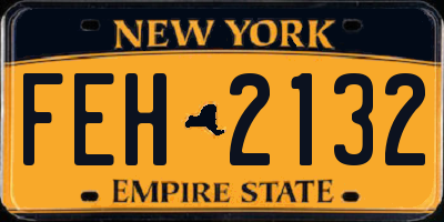 NY license plate FEH2132