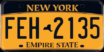 NY license plate FEH2135