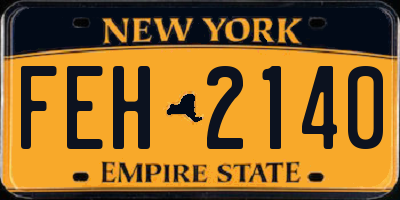 NY license plate FEH2140