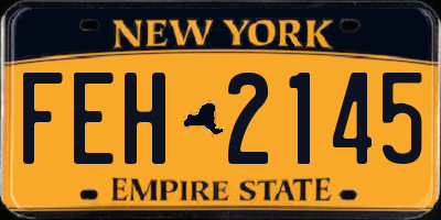 NY license plate FEH2145
