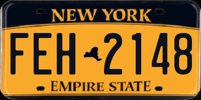 NY license plate FEH2148