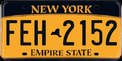 NY license plate FEH2152