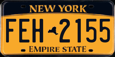 NY license plate FEH2155